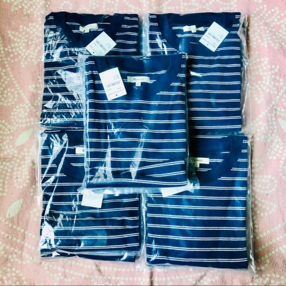 Madewell T-Shirt Dress Tina Stripe Blue White NWT - Picture 3 of 15